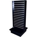 Windmill Slatwall Products Slatwall I Display Fixture With Spinner Base & Casters 24"W x 24"D x 55"H Black RTA-DS-I-Black